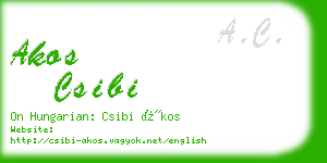 akos csibi business card